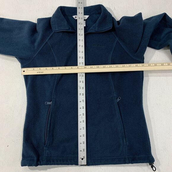 Columbia Jacket Womens M Medium Storm Blue Full Zip Stand Collar Fleece Pockets - Picture 6 of 10